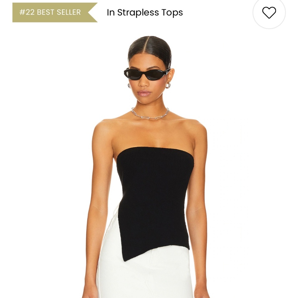 Revolve SNDYS Black Strapless Top